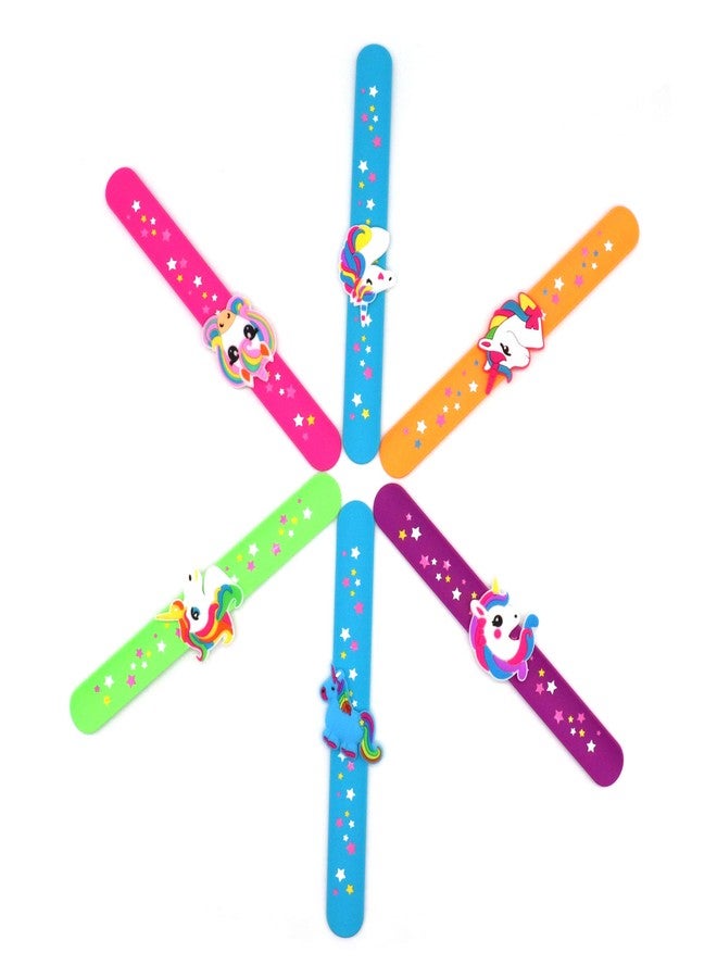 LOCHSOEL Silicone unicorn Slap Bracelets - Silicone Unicorn Wristband Birthday Party Favors, Boys Girls Party Favors Gifts Carnival Prizes Set ï¼Ë†6 Pack - Image 4